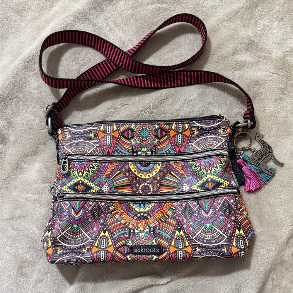 Sakroots Colorful Patterned Crossbody Bag